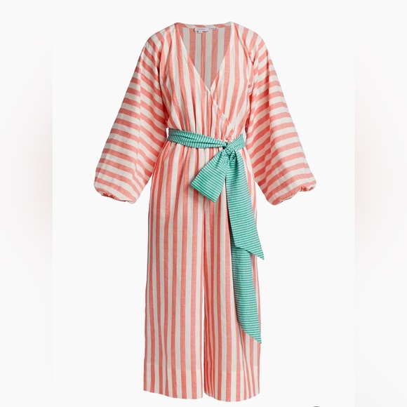 Rhode Anika Striped Jumpsuit in Peach NEW - Picture 3 of 9